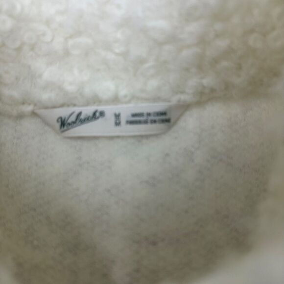 Woolrich Women's Siskiyou Fleece Vest Medium Ivory‎ Full Zip Cozy - Picture 6 of 9